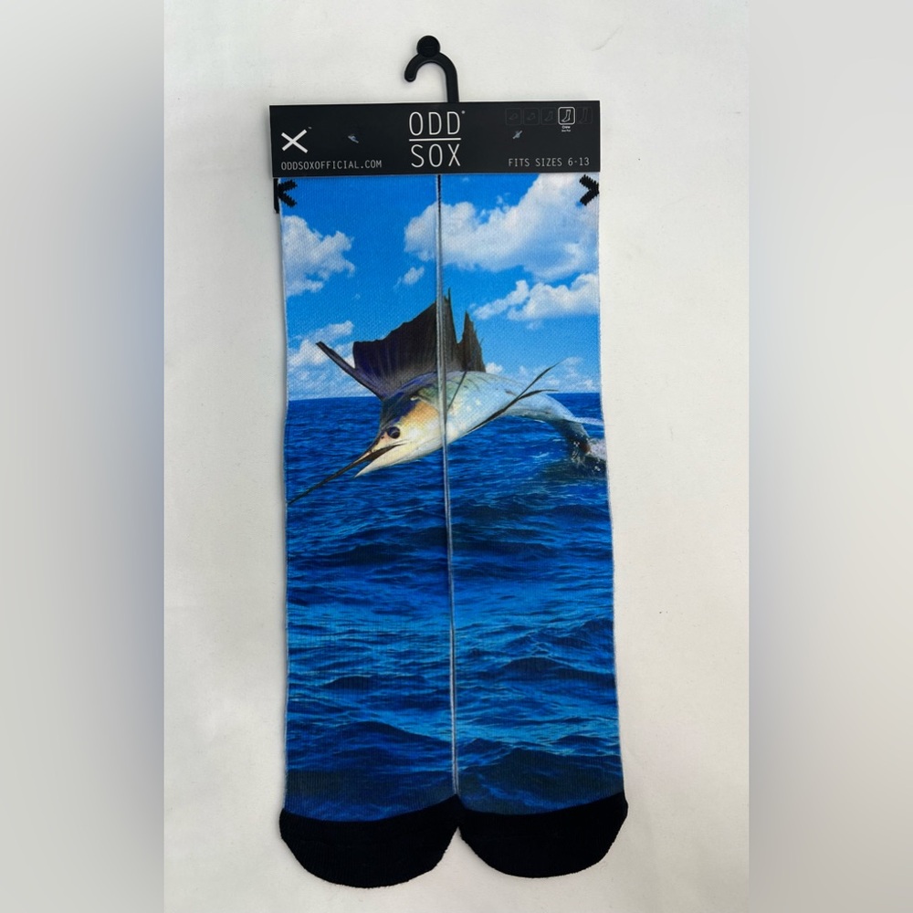 ODD SOX Outdoor Marlin Blue Socks - Size: 6-13 >  NEW